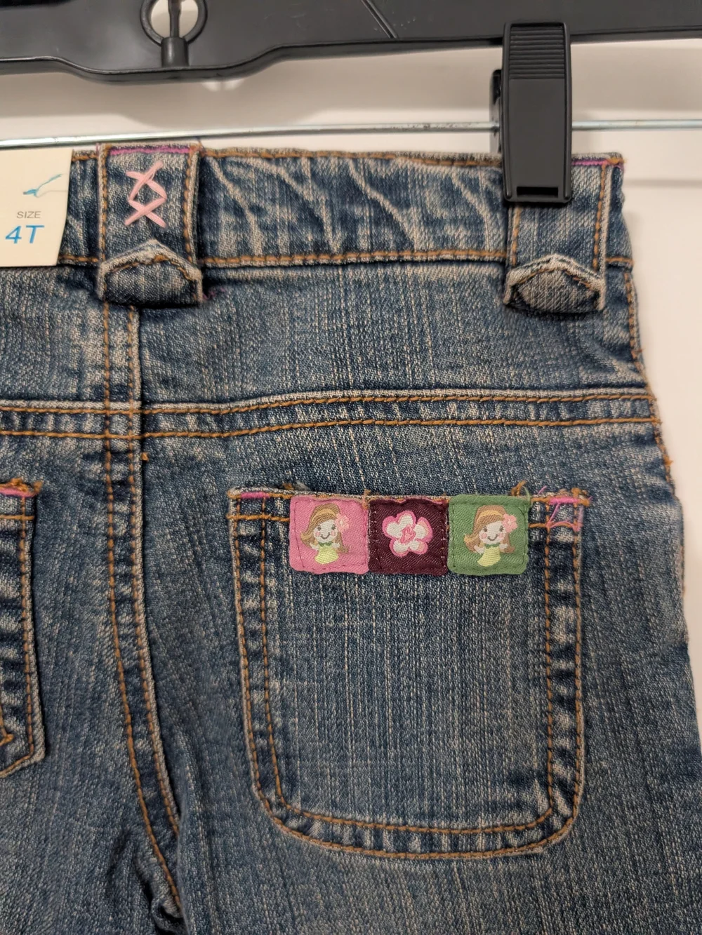 Y2K Children's Place 4T Girl Doll Cardigan Jeans Skort 3 Piece Outfit